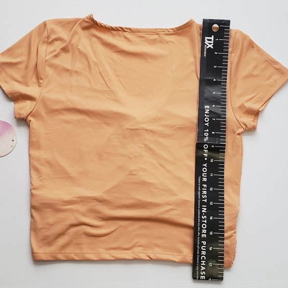 FULL CIRCLE TRENDS Front Drawstring Short Sleeve Top - Picture 5 of 5